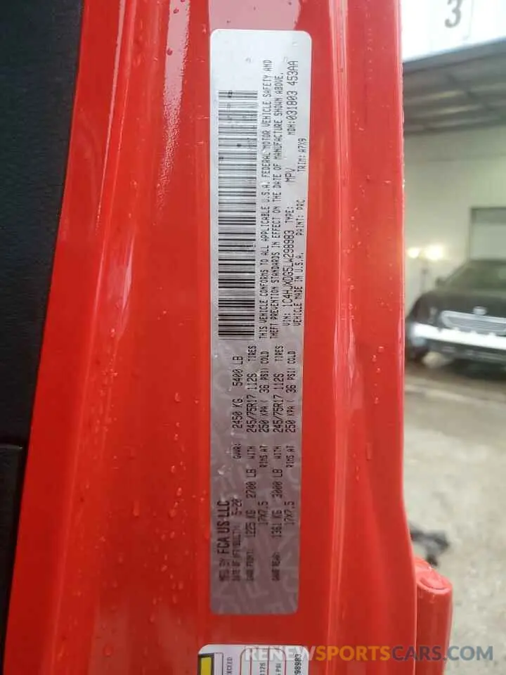 12 fotografías del automóvil dañado 1C4HJXDG5LW298983 JEEP WRANGLER 2020