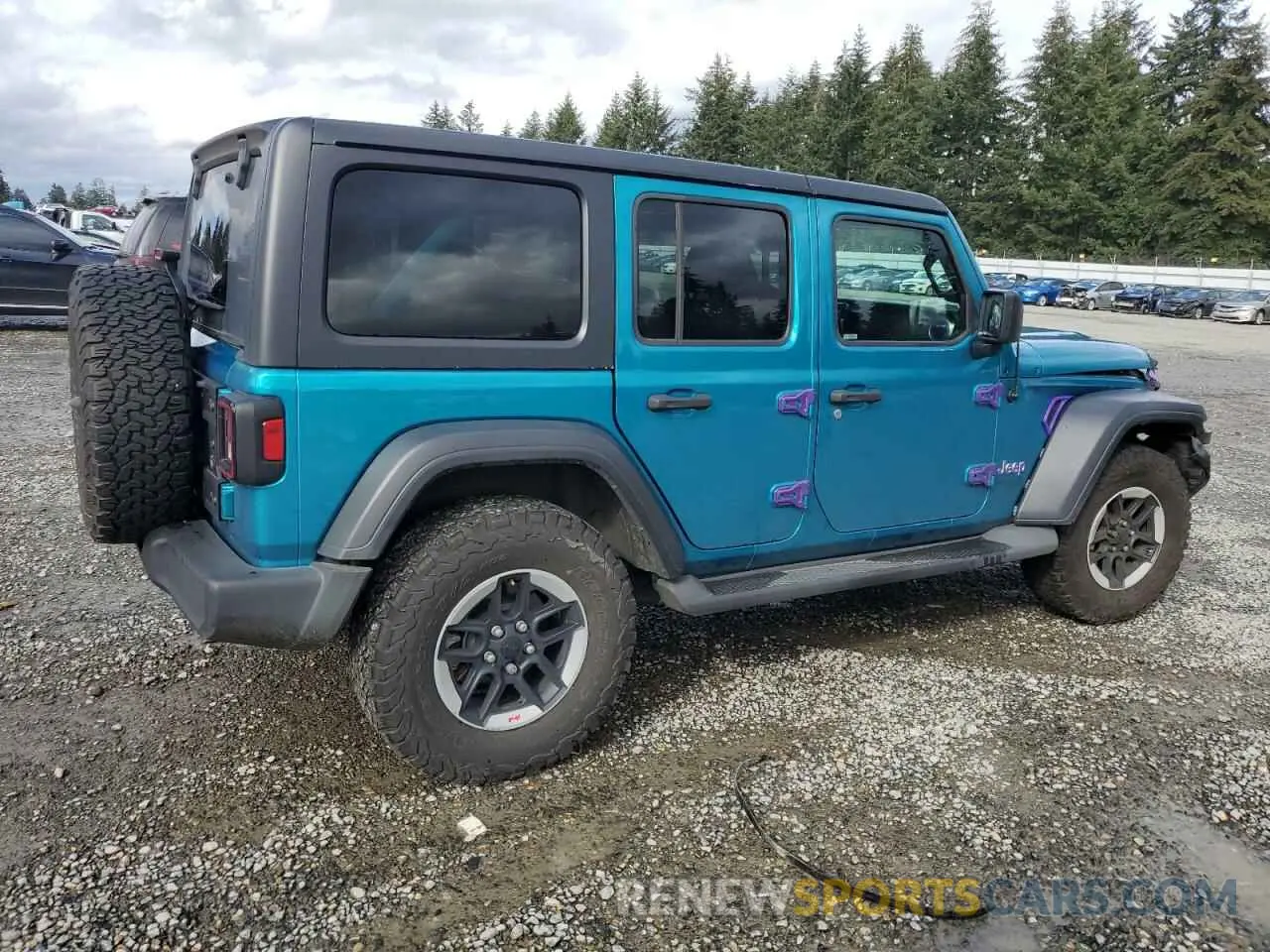3 fotografías del automóvil dañado 1C4HJXDG9LW215121 JEEP WRANGLER 2020