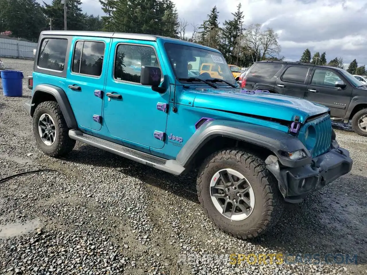 4 fotografías del automóvil dañado 1C4HJXDG9LW215121 JEEP WRANGLER 2020
