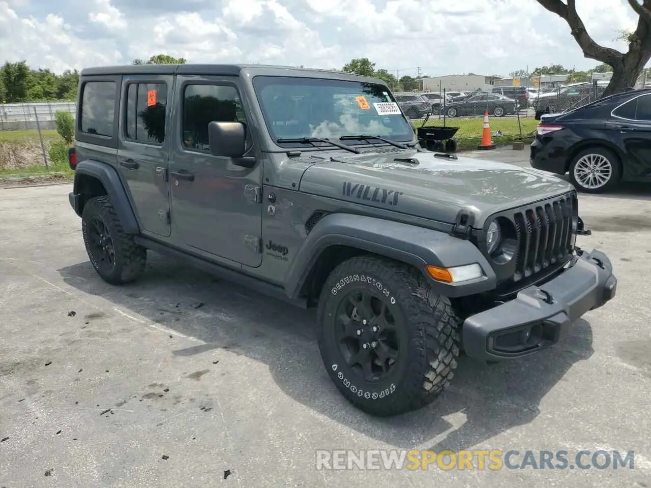 4 fotografías del automóvil dañado 1C4HJXDN7LW337975 JEEP WRANGLER 2020