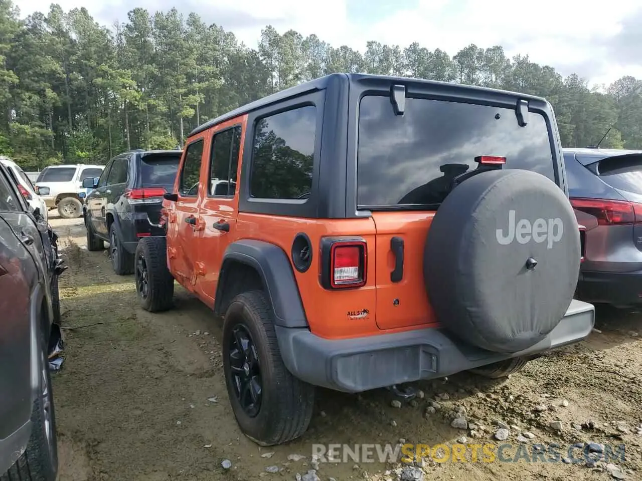2 fotografías del automóvil dañado 1C4HJXDNXLW129489 JEEP WRANGLER 2020