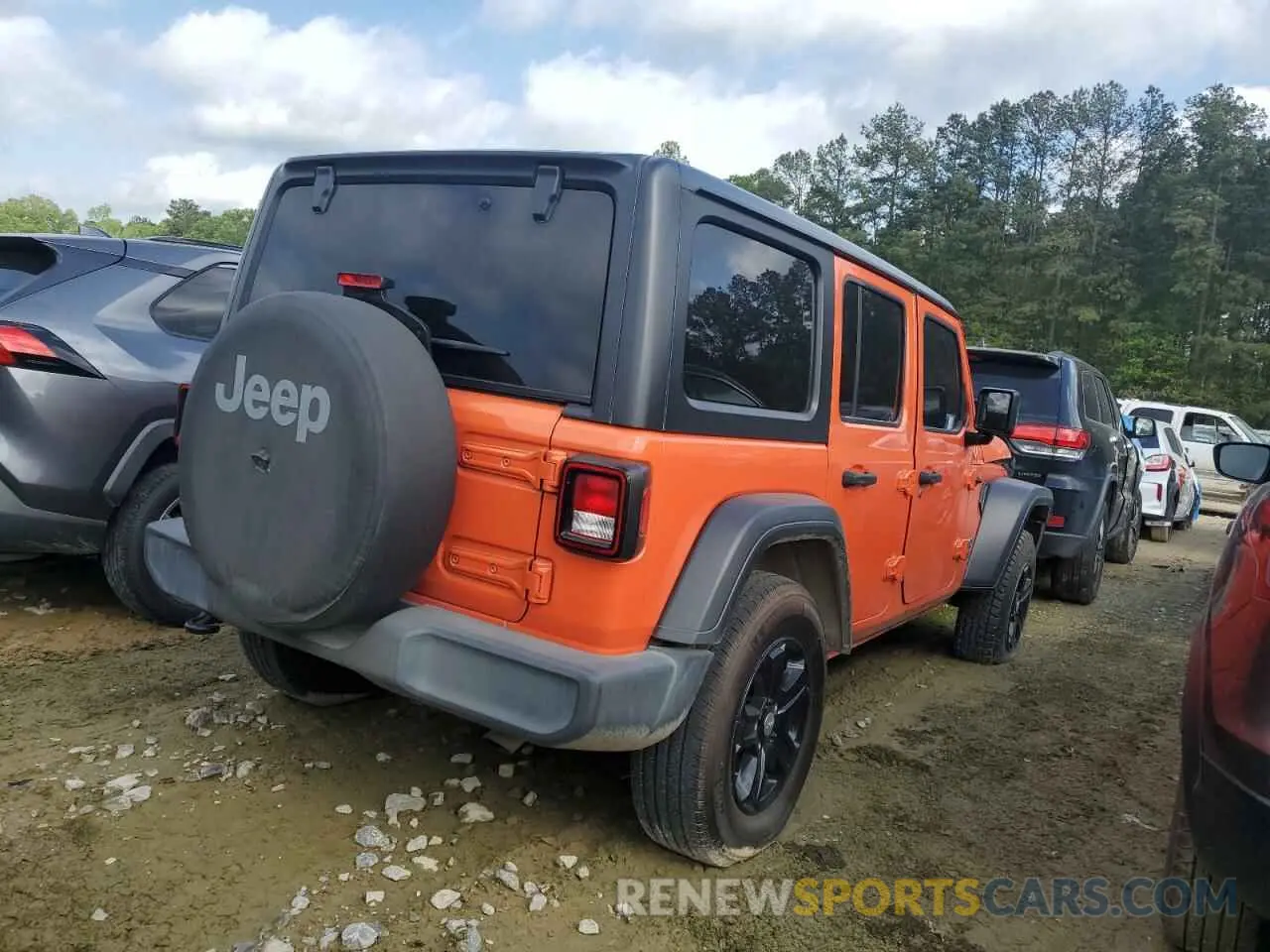 3 fotografías del automóvil dañado 1C4HJXDNXLW129489 JEEP WRANGLER 2020