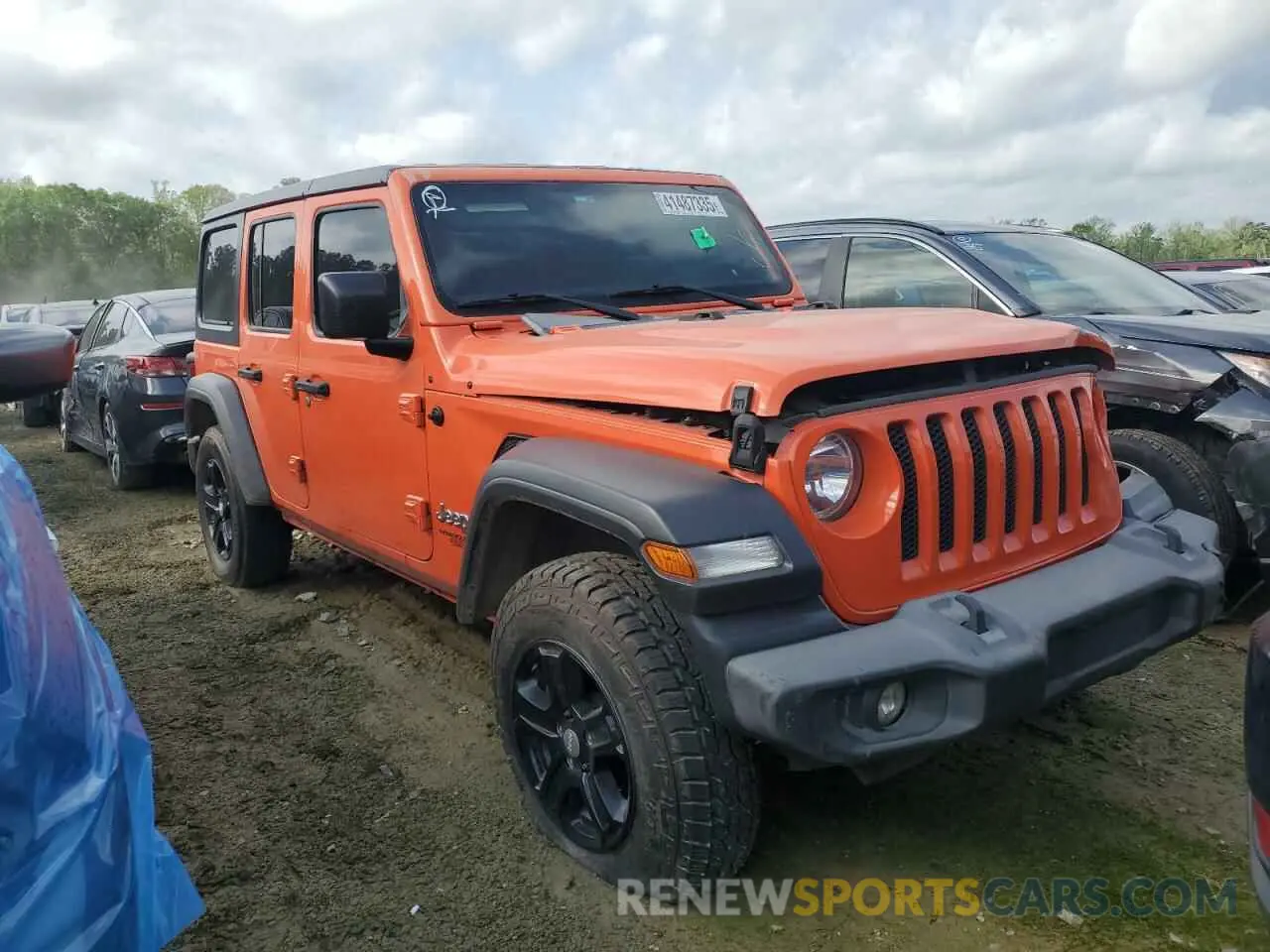 4 fotografías del automóvil dañado 1C4HJXDNXLW129489 JEEP WRANGLER 2020