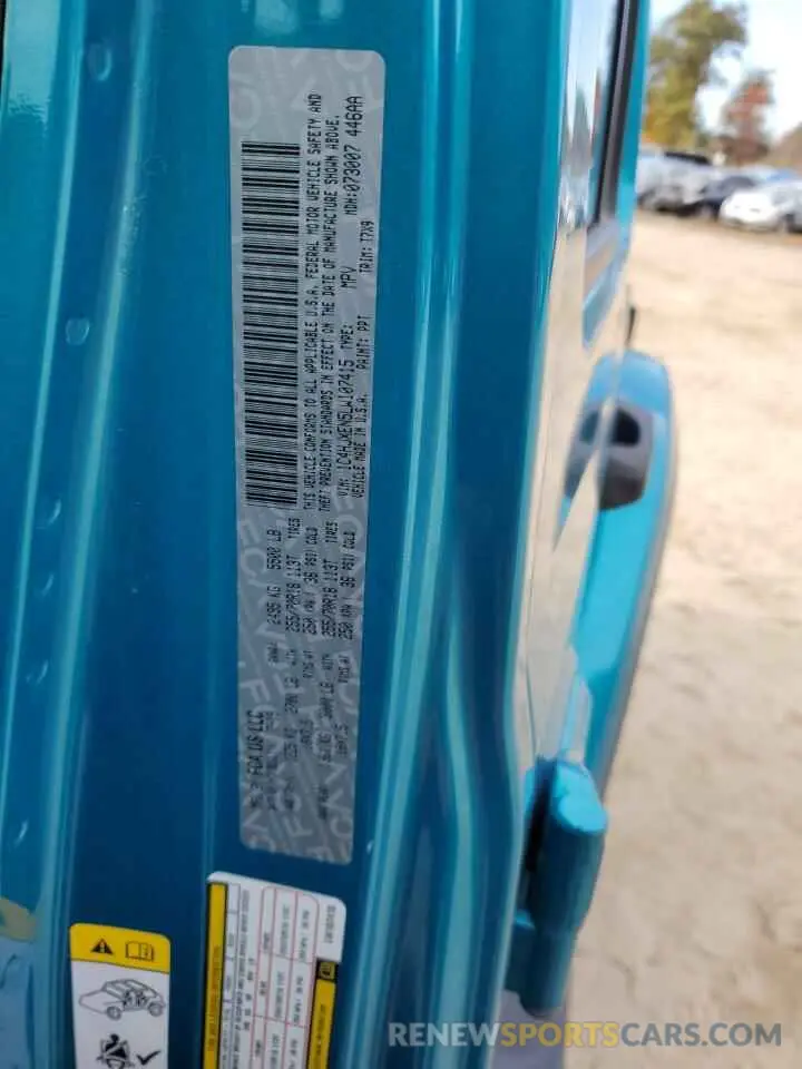 15 fotografías del automóvil dañado 1C4HJXEN5LW107415 JEEP WRANGLER 2020