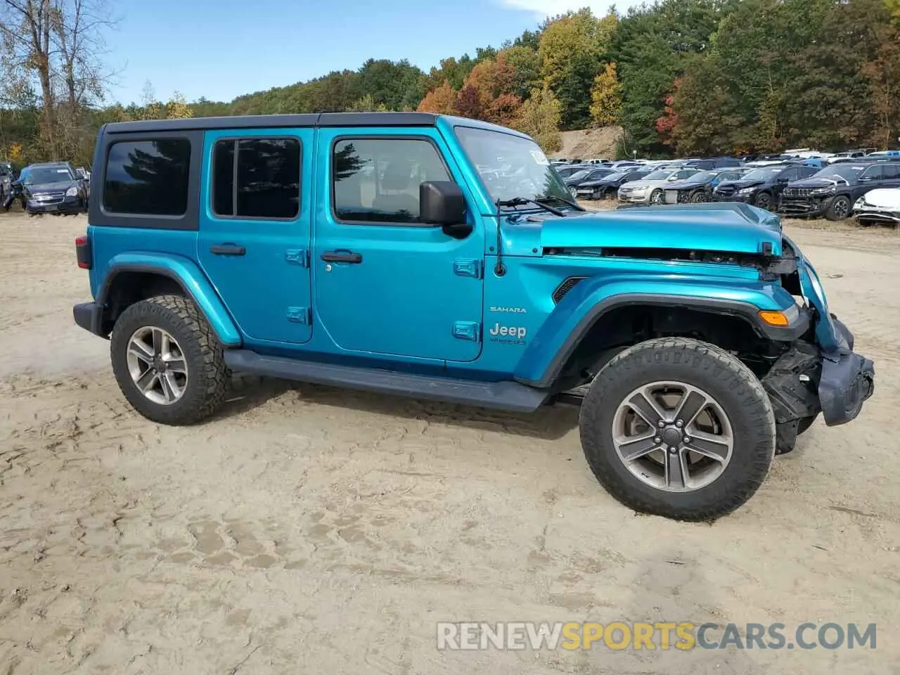 4 fotografías del automóvil dañado 1C4HJXEN5LW107415 JEEP WRANGLER 2020