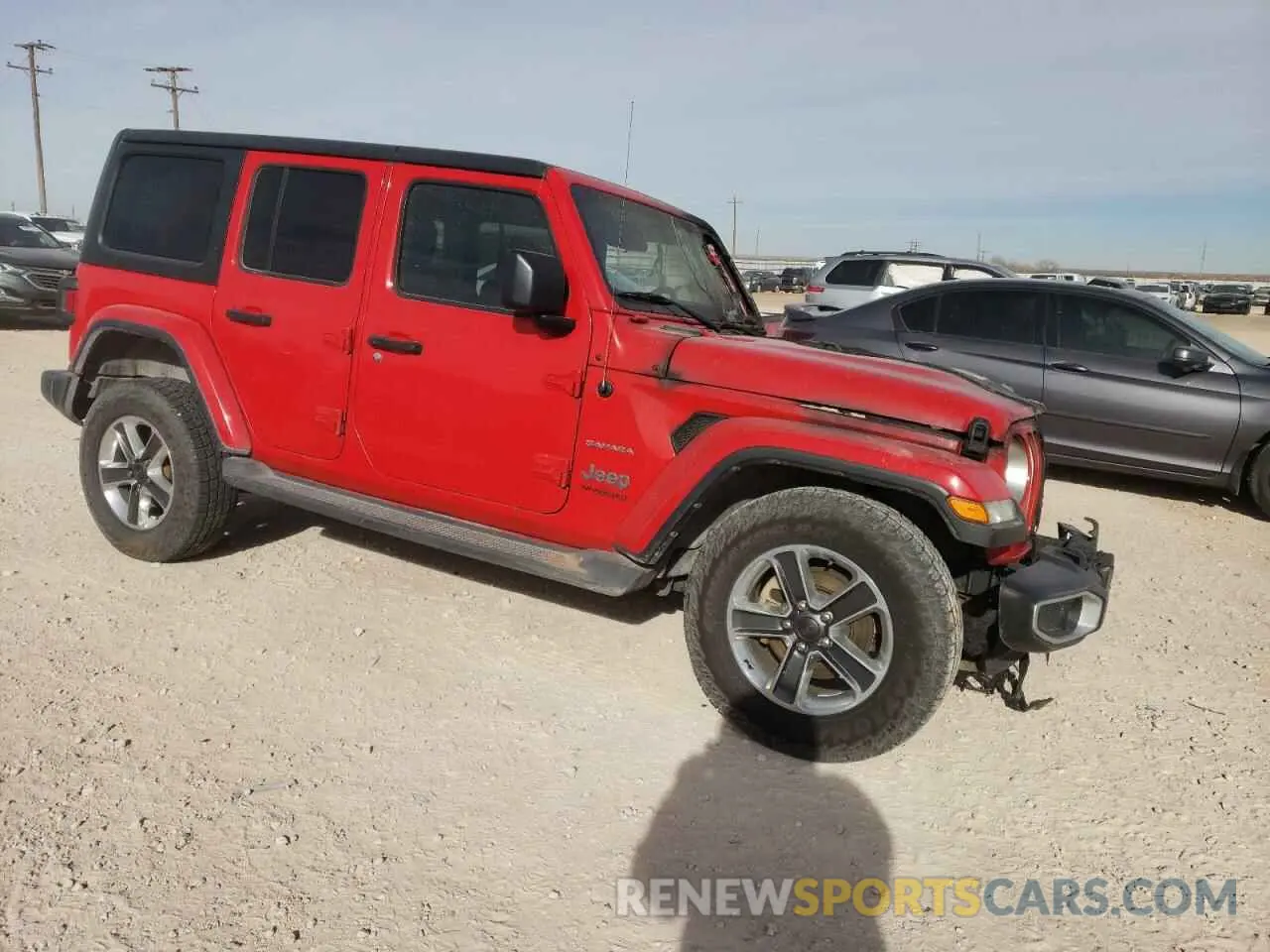 4 fotografías del automóvil dañado 1C4HJXENXLW197919 JEEP WRANGLER 2020