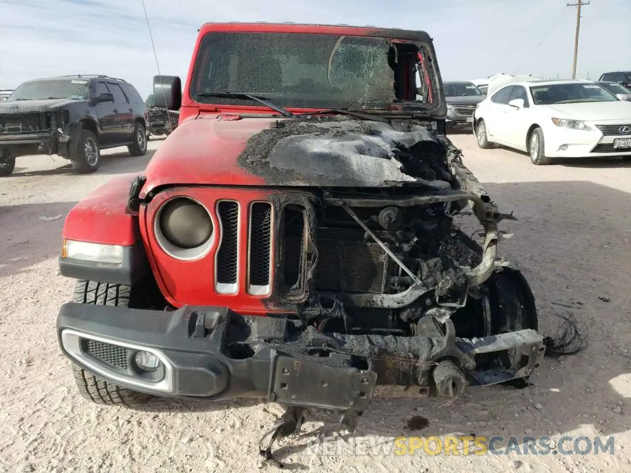 5 fotografías del automóvil dañado 1C4HJXENXLW197919 JEEP WRANGLER 2020