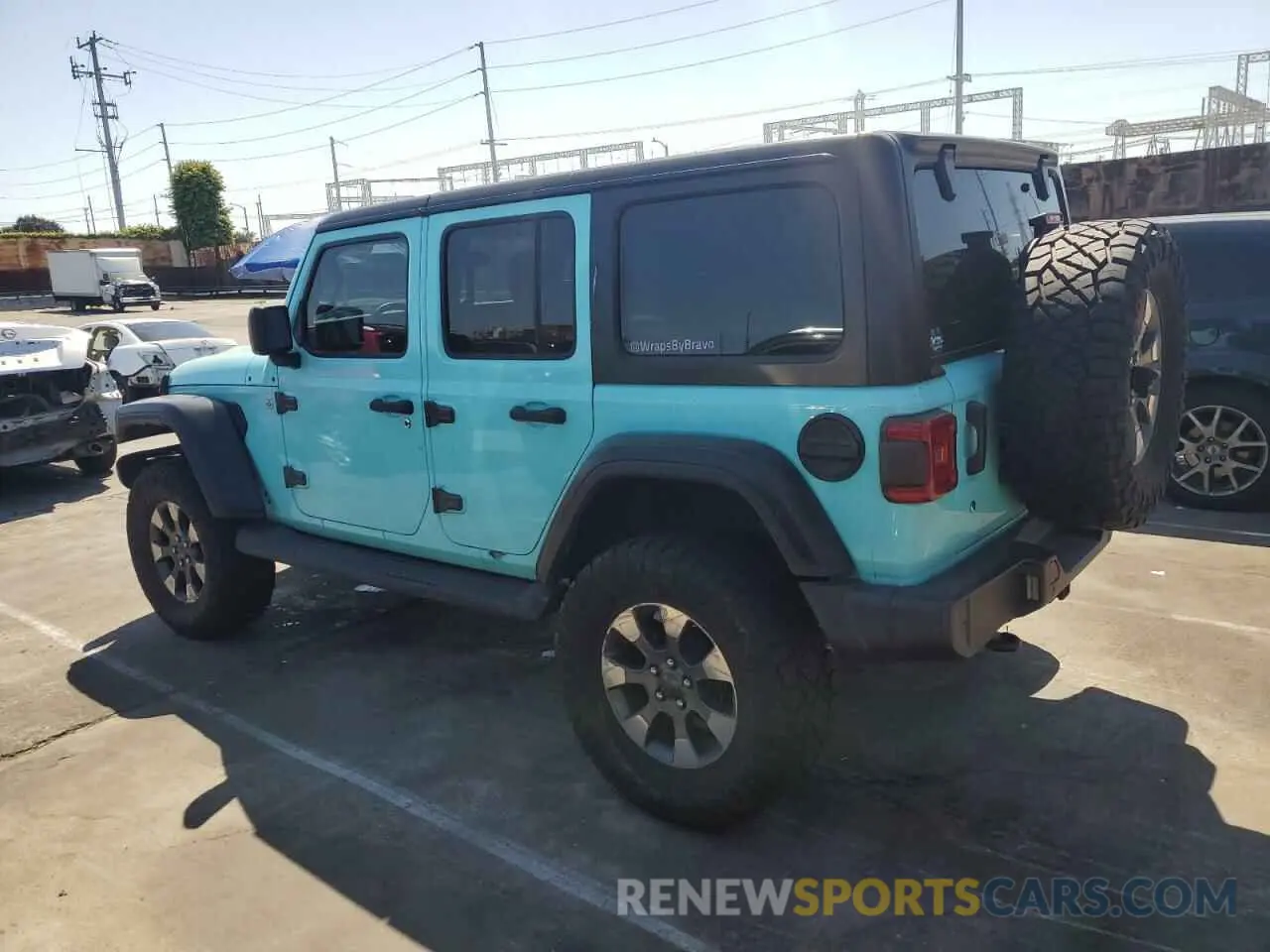 2 fotografías del automóvil dañado 1C4HJXENXLW278631 JEEP WRANGLER 2020