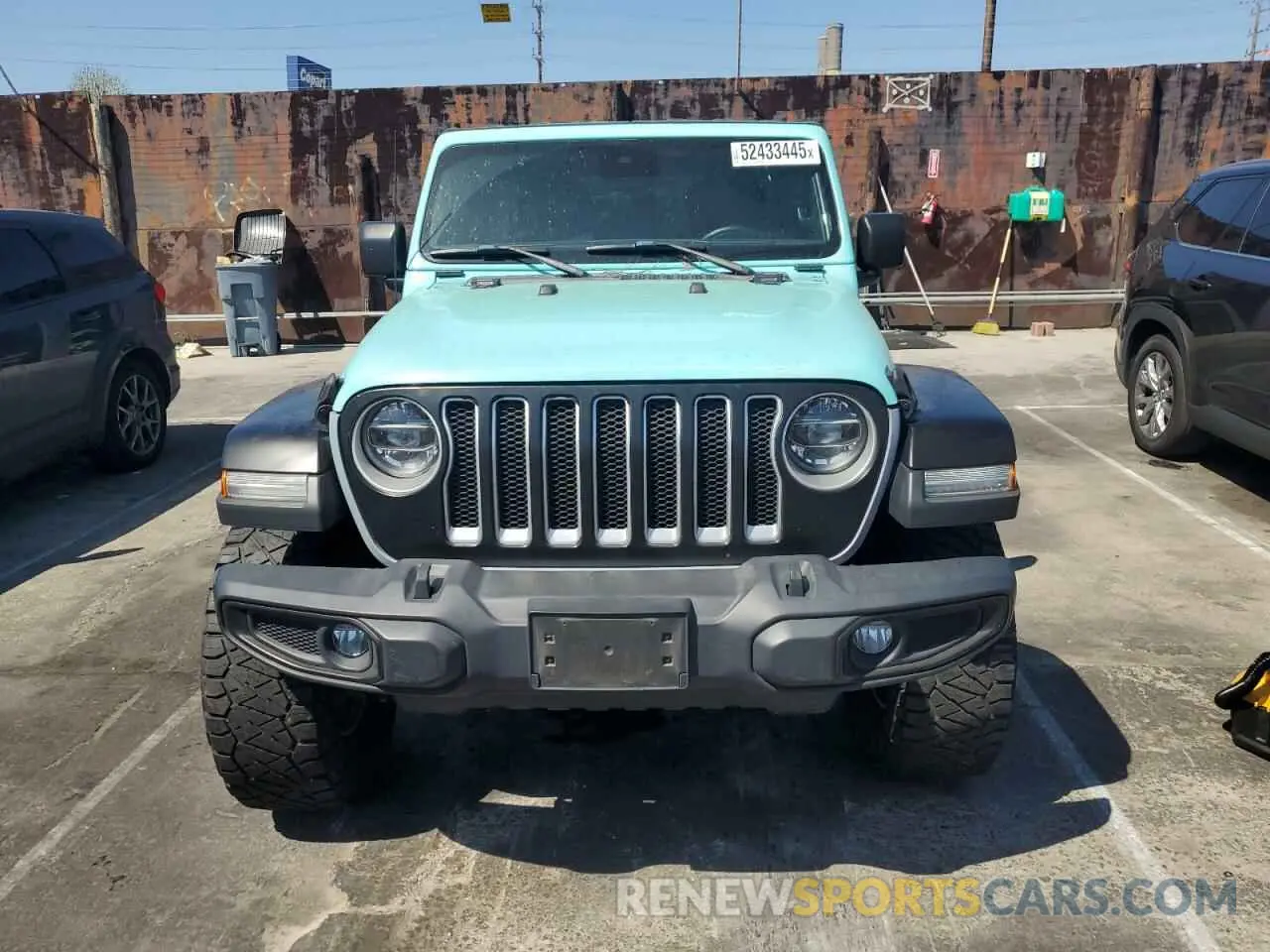 5 fotografías del automóvil dañado 1C4HJXENXLW278631 JEEP WRANGLER 2020