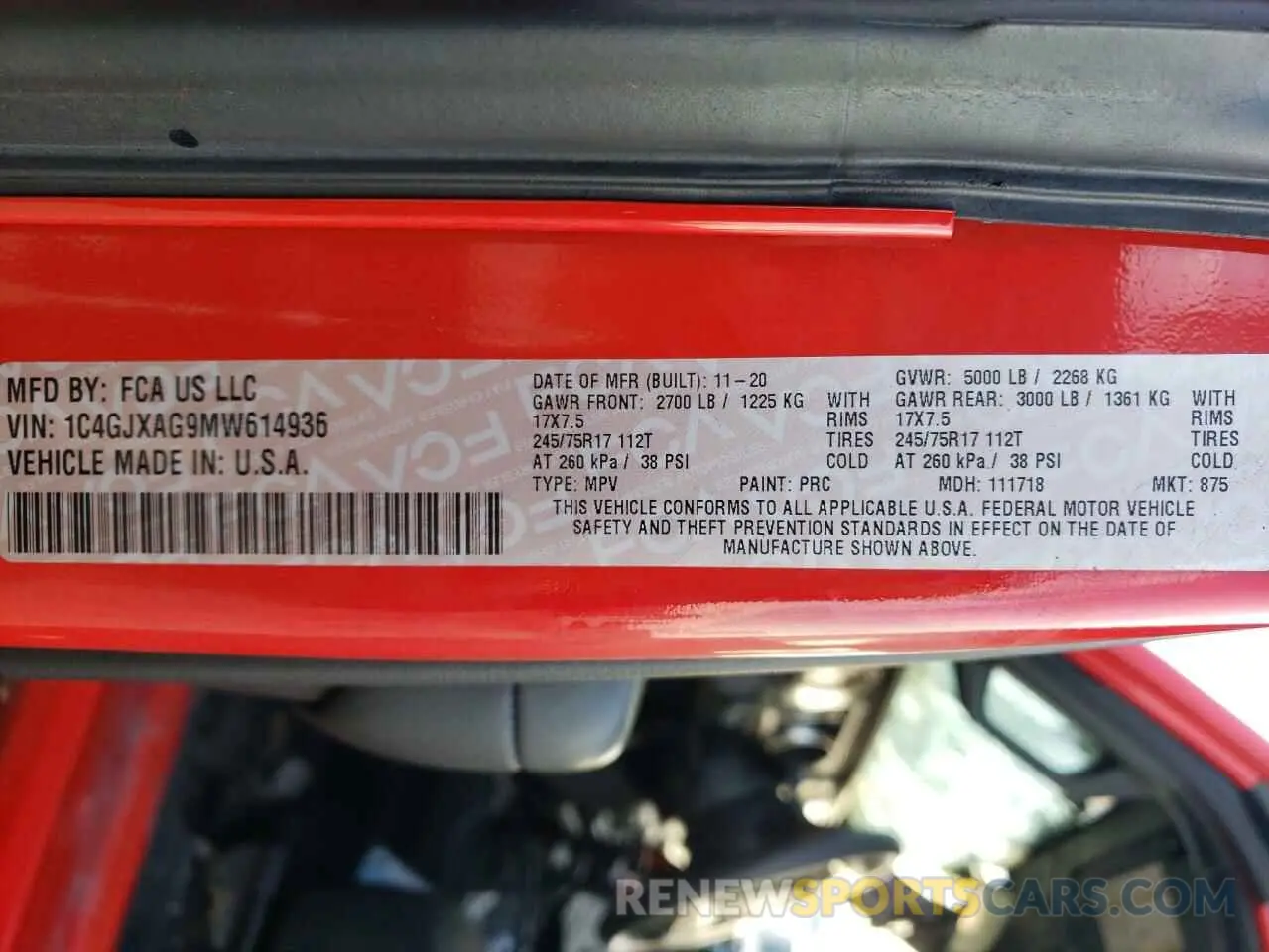 13 fotografías del automóvil dañado 1C4GJXAG9MW614936 JEEP WRANGLER 2021