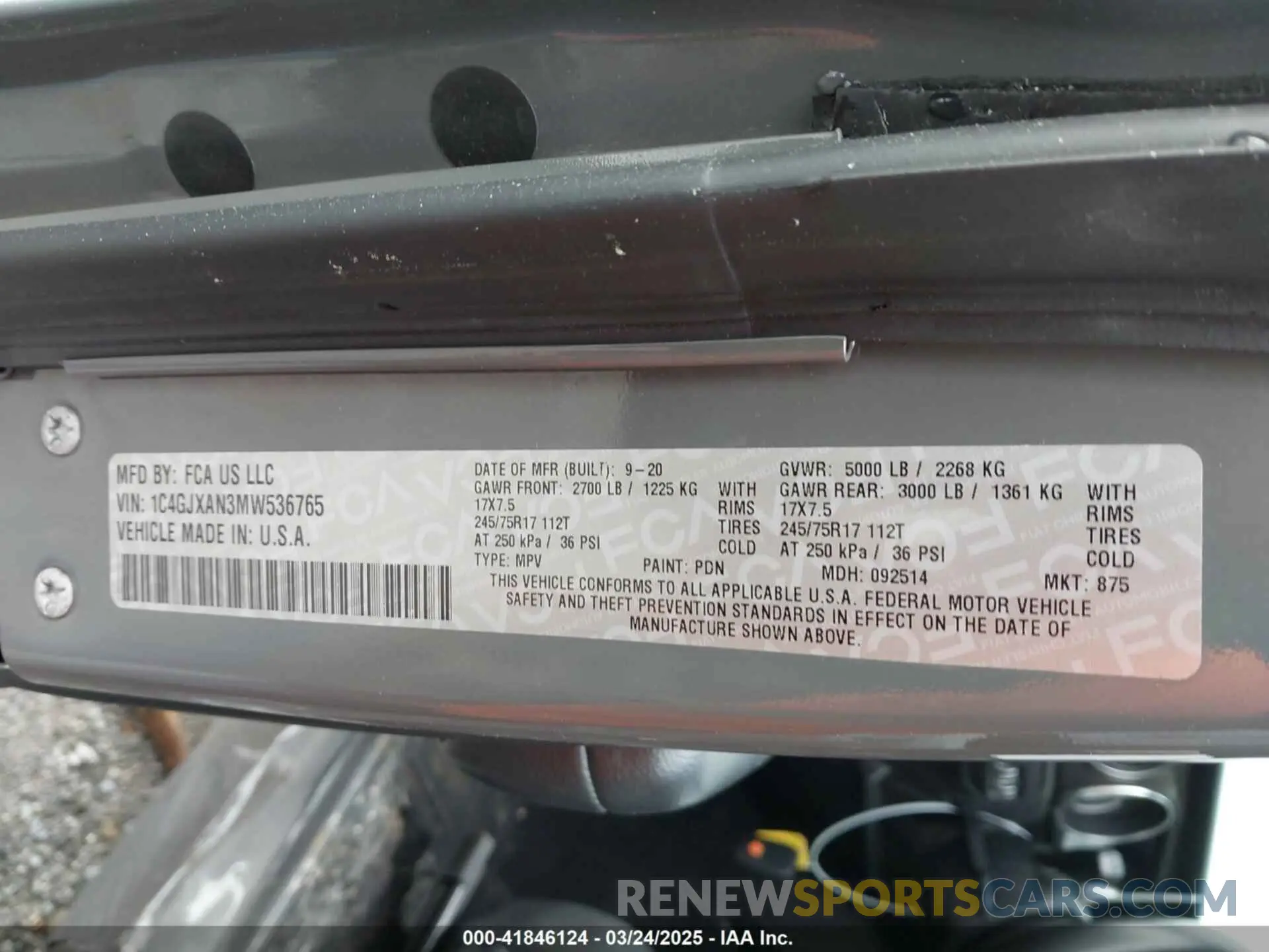 9 fotografías del automóvil dañado 1C4GJXAN3MW536765 JEEP WRANGLER 2021