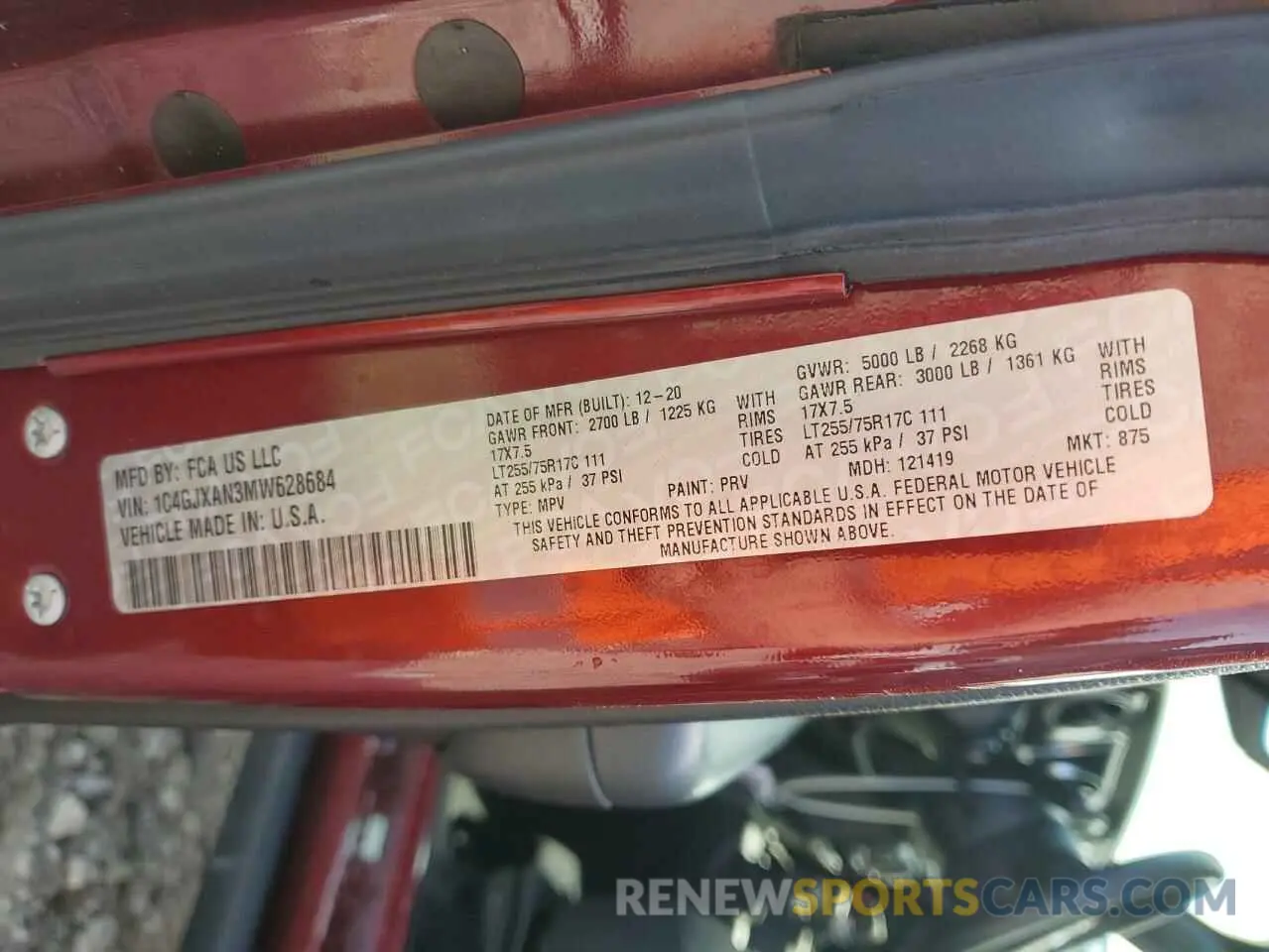 13 fotografías del automóvil dañado 1C4GJXAN3MW628684 JEEP WRANGLER 2021