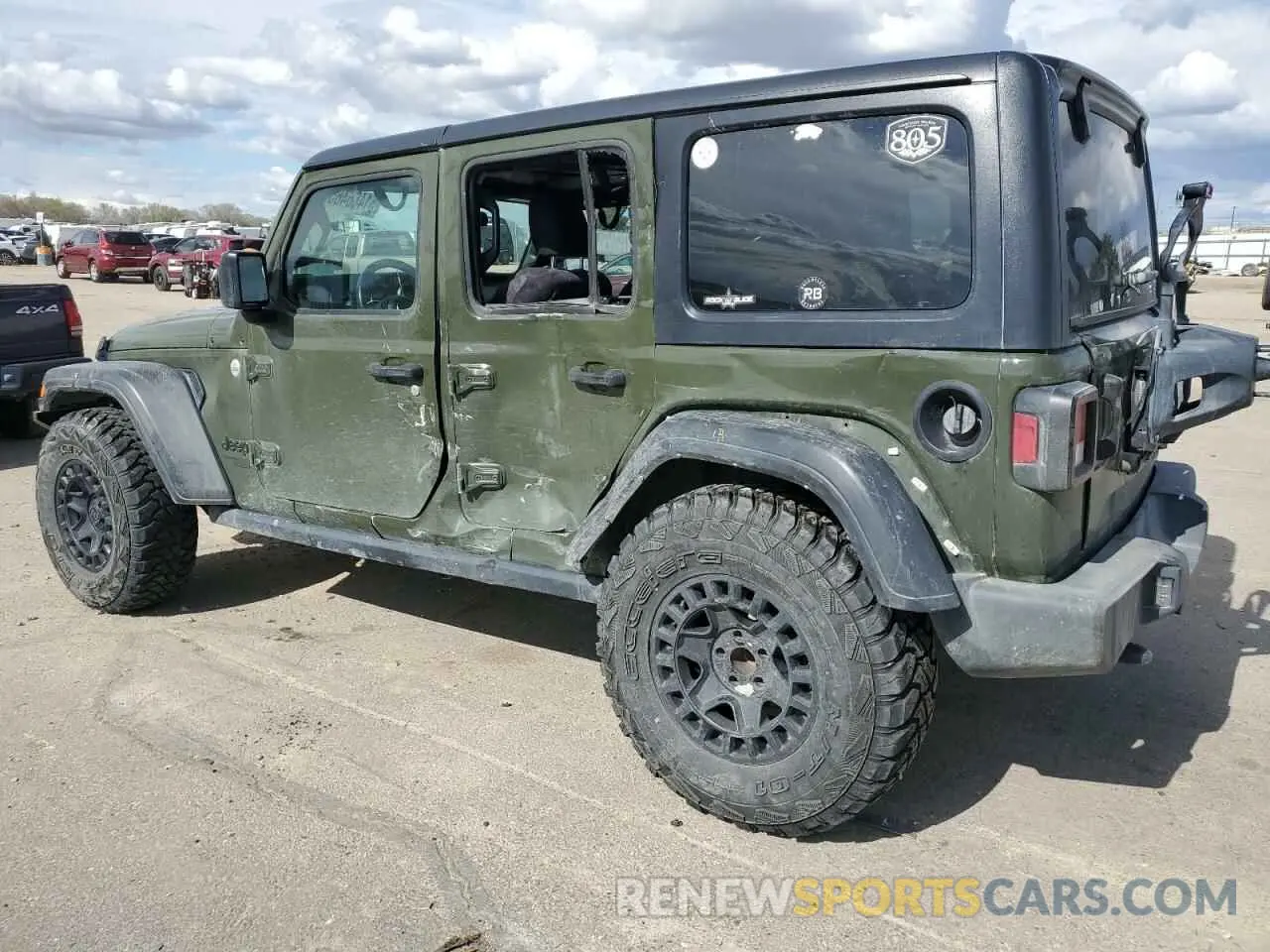 2 fotografías del automóvil dañado 1C4HJXDG2MW712223 JEEP WRANGLER 2021