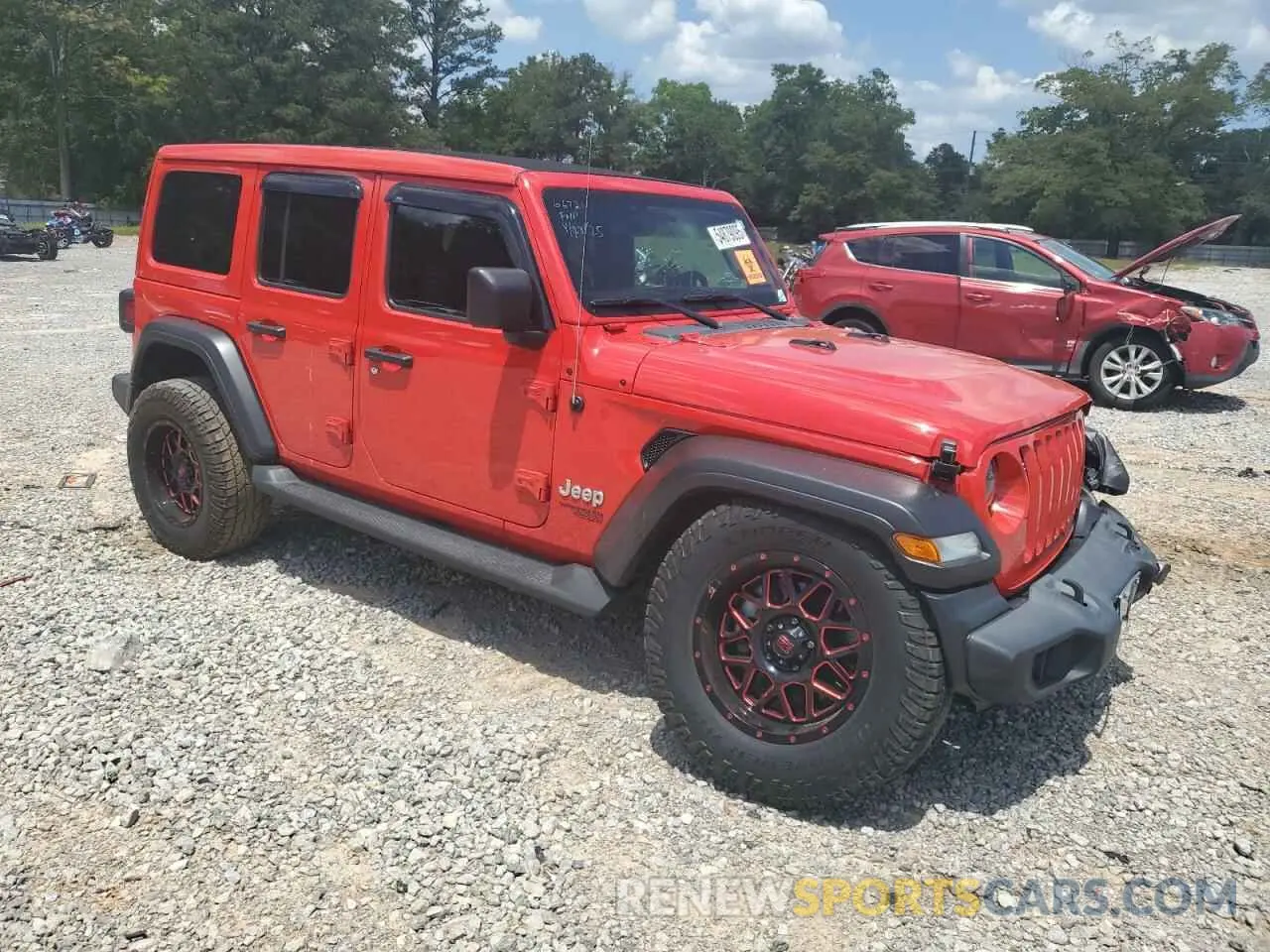 4 fotografías del automóvil dañado 1C4HJXDG3MW525881 JEEP WRANGLER 2021