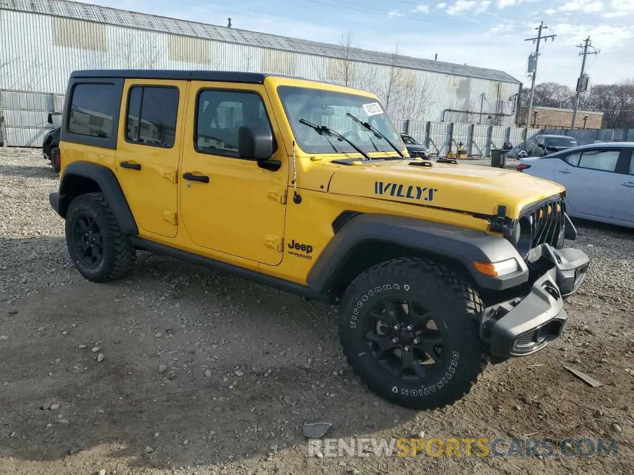 4 fotografías del automóvil dañado 1C4HJXDG4MW518776 JEEP WRANGLER 2021