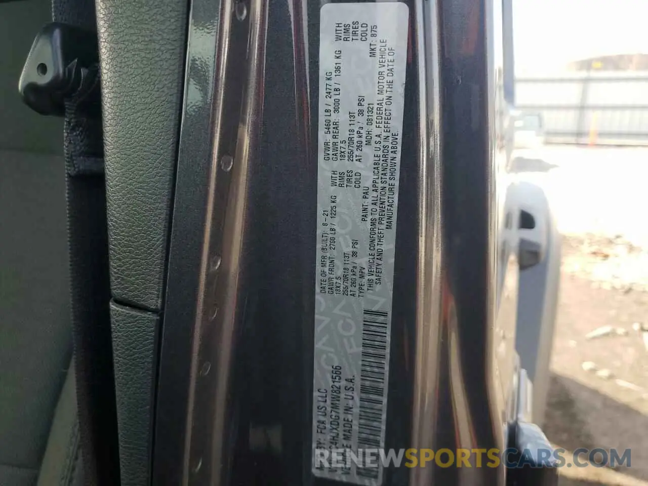 12 fotografías del automóvil dañado 1C4HJXDG7MW821566 JEEP WRANGLER 2021