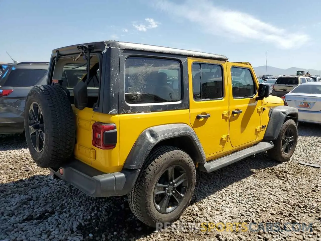 3 fotografías del automóvil dañado 1C4HJXDG8MW505223 JEEP WRANGLER 2021