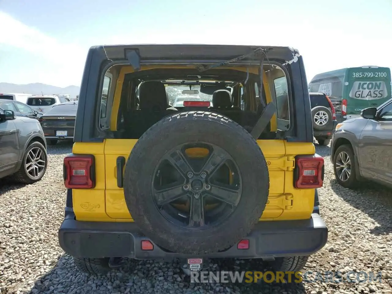 6 fotografías del automóvil dañado 1C4HJXDG8MW505223 JEEP WRANGLER 2021
