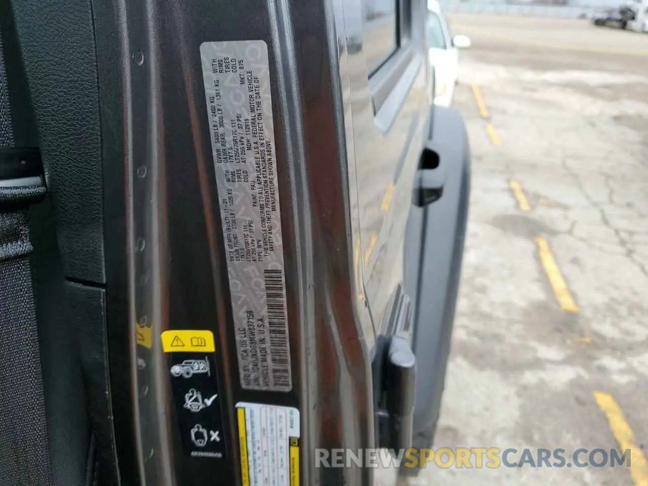 12 fotografías del automóvil dañado 1C4HJXDG8MW837159 JEEP WRANGLER 2021
