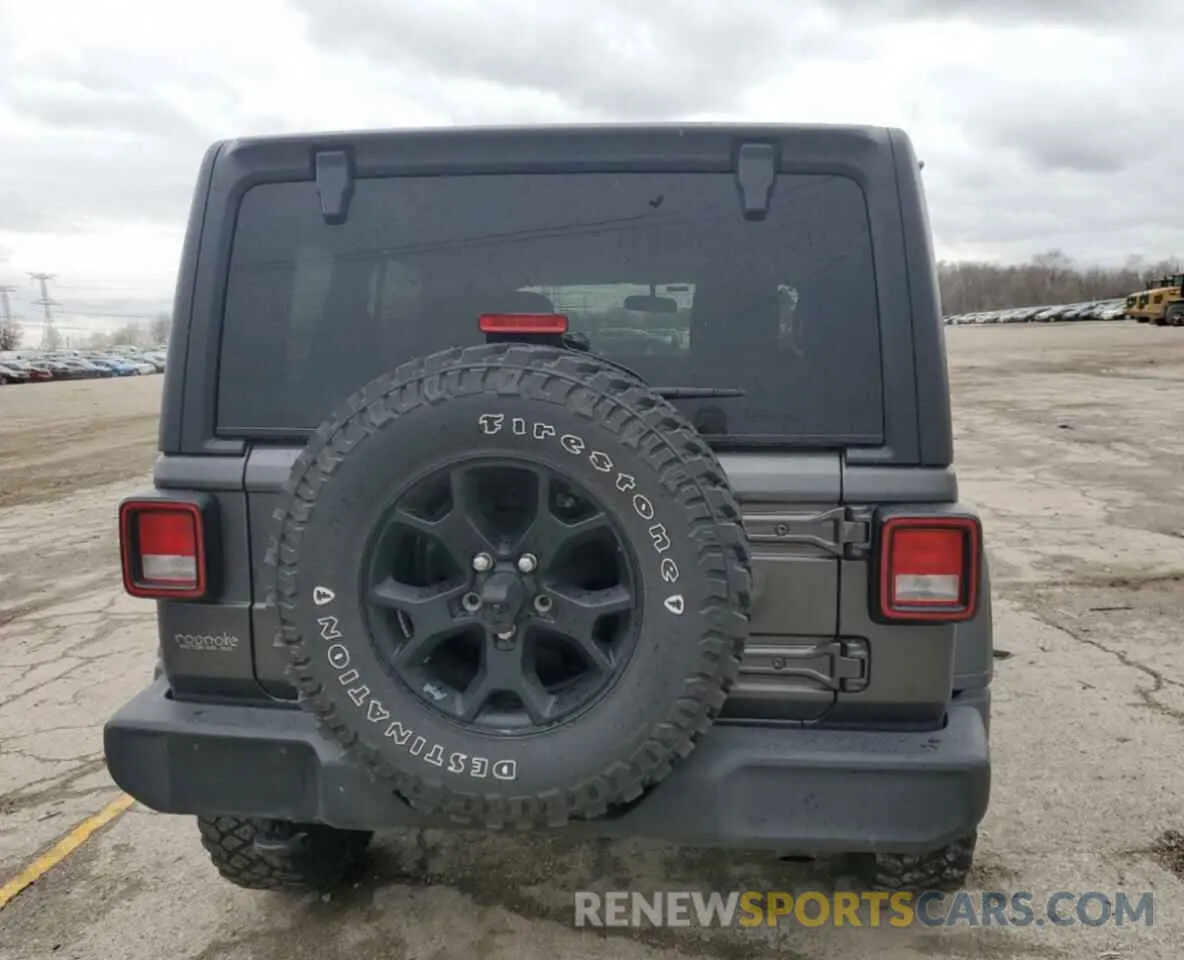6 fotografías del automóvil dañado 1C4HJXDG8MW837159 JEEP WRANGLER 2021