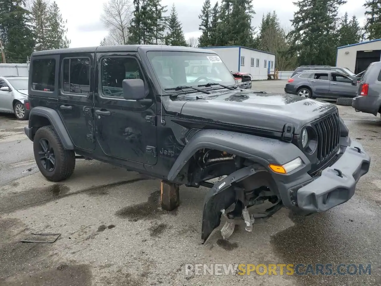 4 fotografías del automóvil dañado 1C4HJXDG9MW671119 JEEP WRANGLER 2021