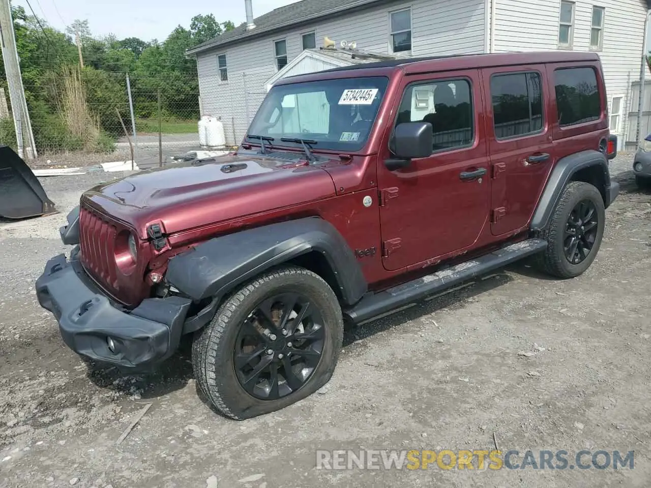 1 fotografías del automóvil dañado 1C4HJXDGXMW785601 JEEP WRANGLER 2021
