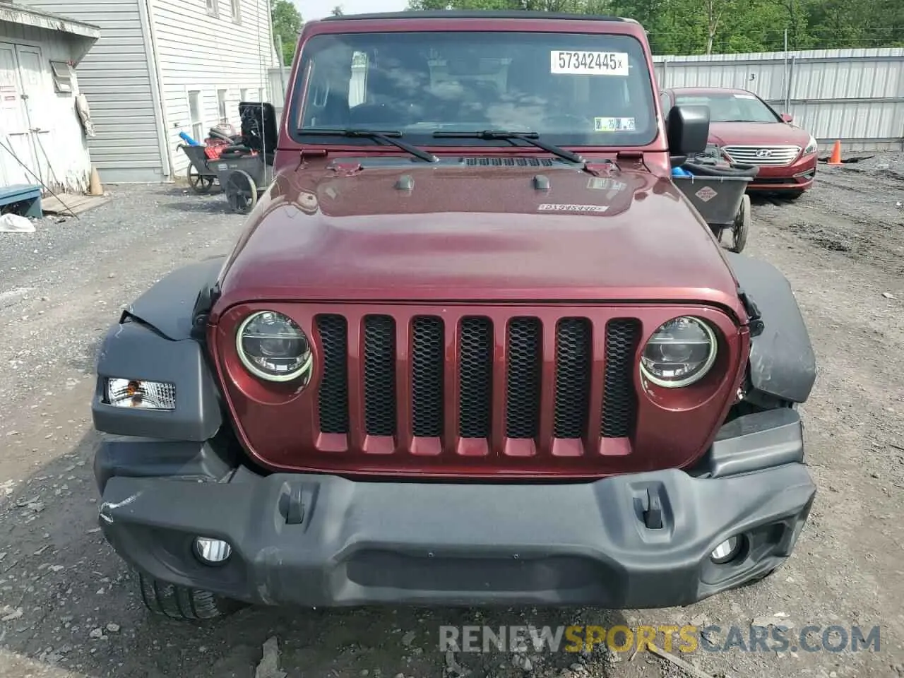 5 fotografías del automóvil dañado 1C4HJXDGXMW785601 JEEP WRANGLER 2021