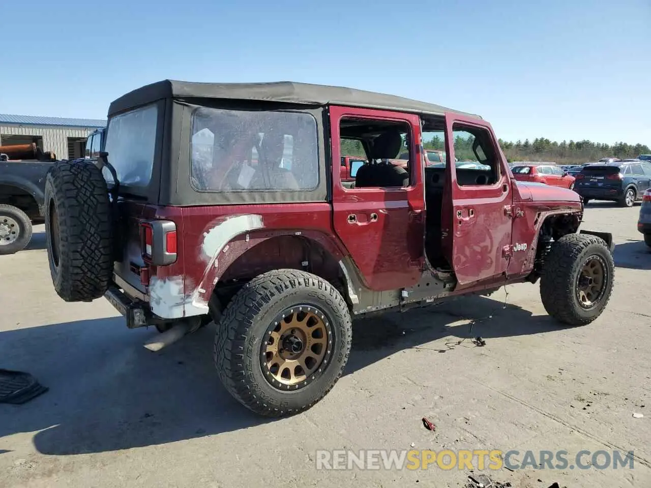 3 fotografías del automóvil dañado 1C4HJXDN5MW575048 JEEP WRANGLER 2021