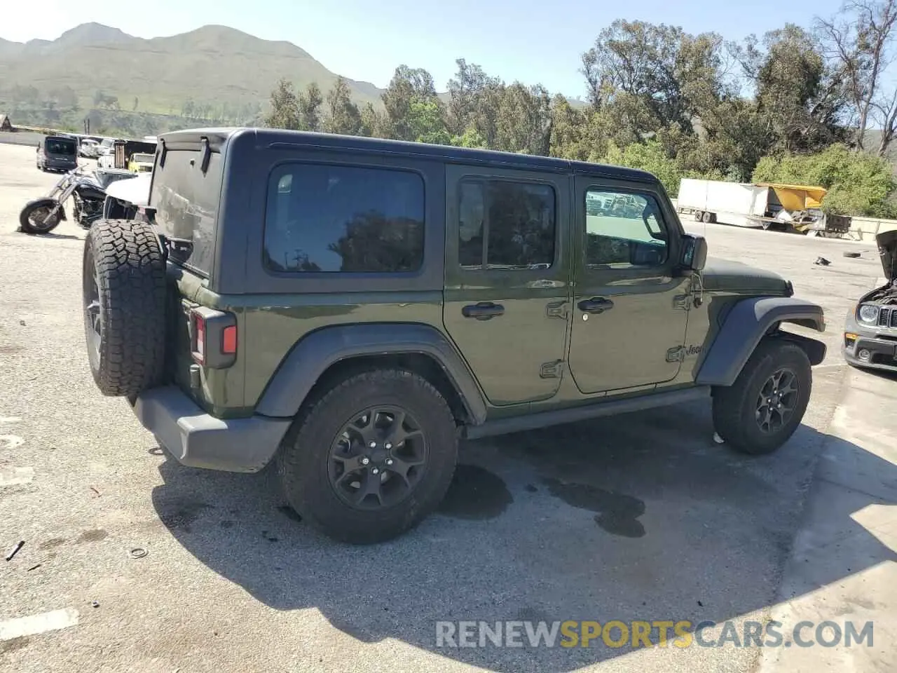 3 fotografías del automóvil dañado 1C4HJXDN5MW683606 JEEP WRANGLER 2021