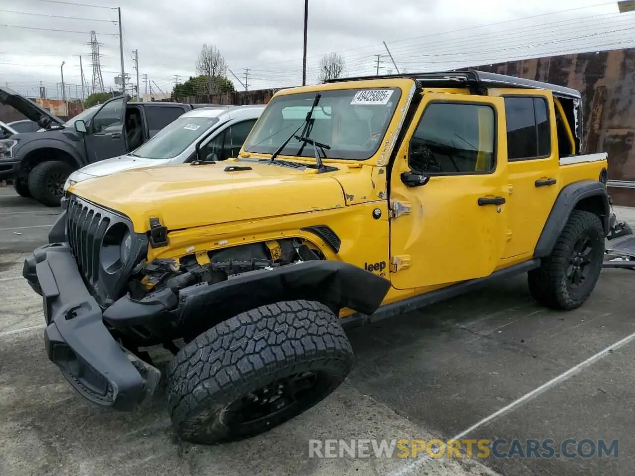 1 fotografías del automóvil dañado 1C4HJXDN7MW570675 JEEP WRANGLER 2021