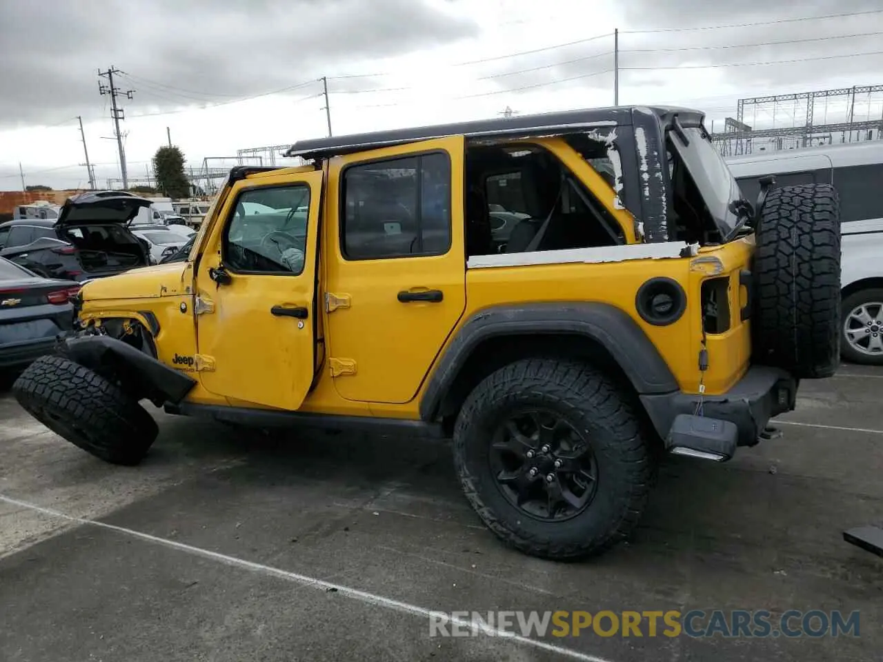 2 fotografías del automóvil dañado 1C4HJXDN7MW570675 JEEP WRANGLER 2021