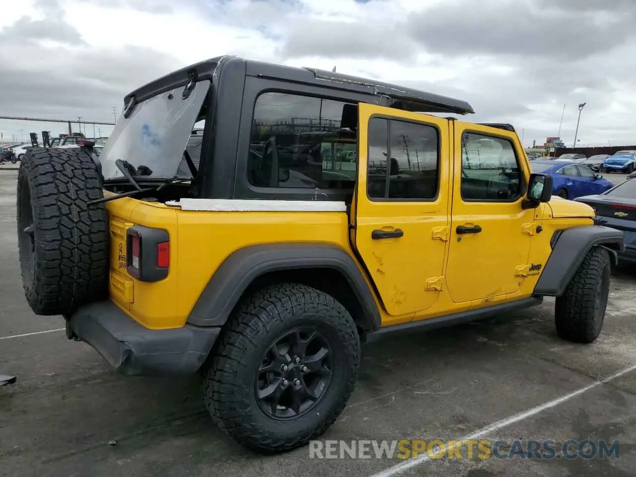 3 fotografías del automóvil dañado 1C4HJXDN7MW570675 JEEP WRANGLER 2021