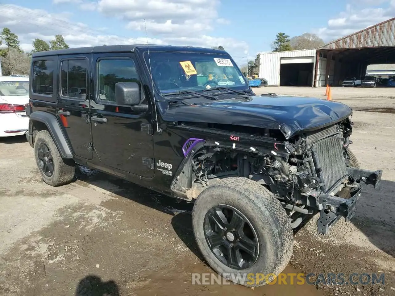 4 fotografías del automóvil dañado 1C4HJXDN7MW592904 JEEP WRANGLER 2021