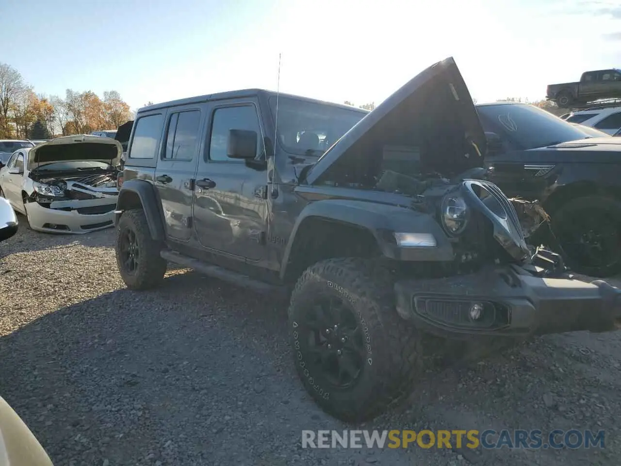 4 fotografías del automóvil dañado 1C4HJXDN7MW599321 JEEP WRANGLER 2021