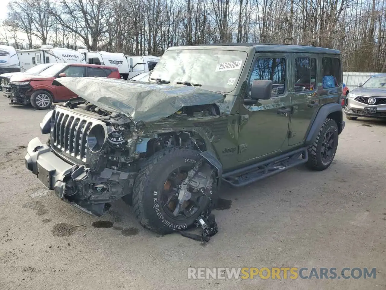 1 fotografías del automóvil dañado 1C4HJXDN8MW558843 JEEP WRANGLER 2021