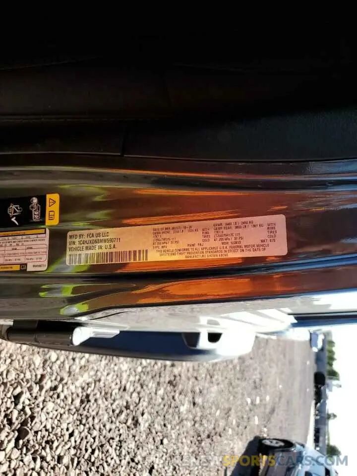 12 fotografías del automóvil dañado 1C4HJXDN8MW590711 JEEP WRANGLER 2021