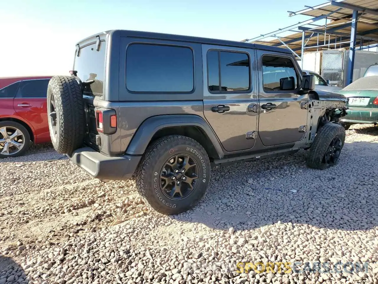 3 fotografías del automóvil dañado 1C4HJXDN8MW590711 JEEP WRANGLER 2021