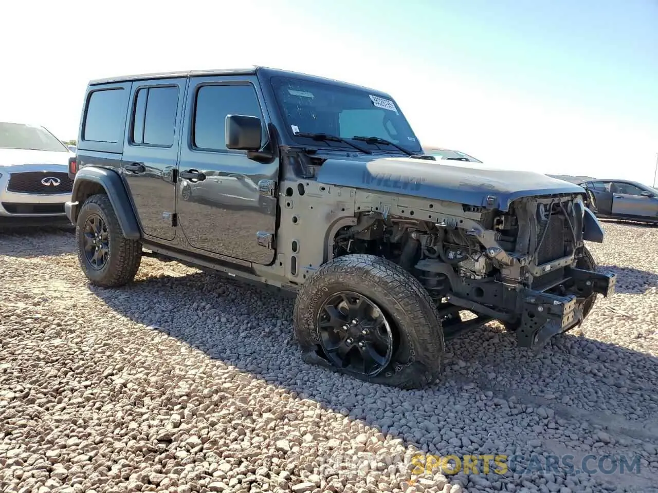 4 fotografías del automóvil dañado 1C4HJXDN8MW590711 JEEP WRANGLER 2021