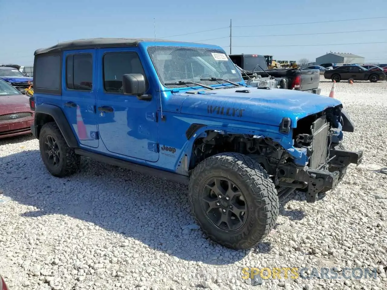 4 fotografías del automóvil dañado 1C4HJXDN8MW856373 JEEP WRANGLER 2021