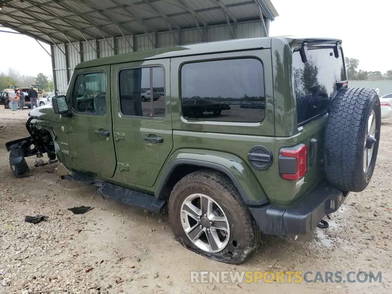 2 fotografías del automóvil dañado 1C4HJXEG0MW768062 JEEP WRANGLER 2021