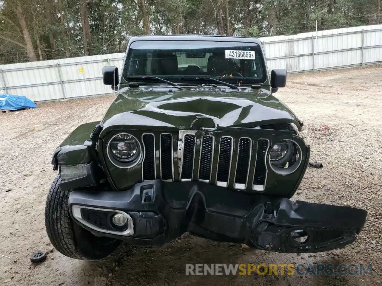 5 fotografías del automóvil dañado 1C4HJXEG0MW768062 JEEP WRANGLER 2021