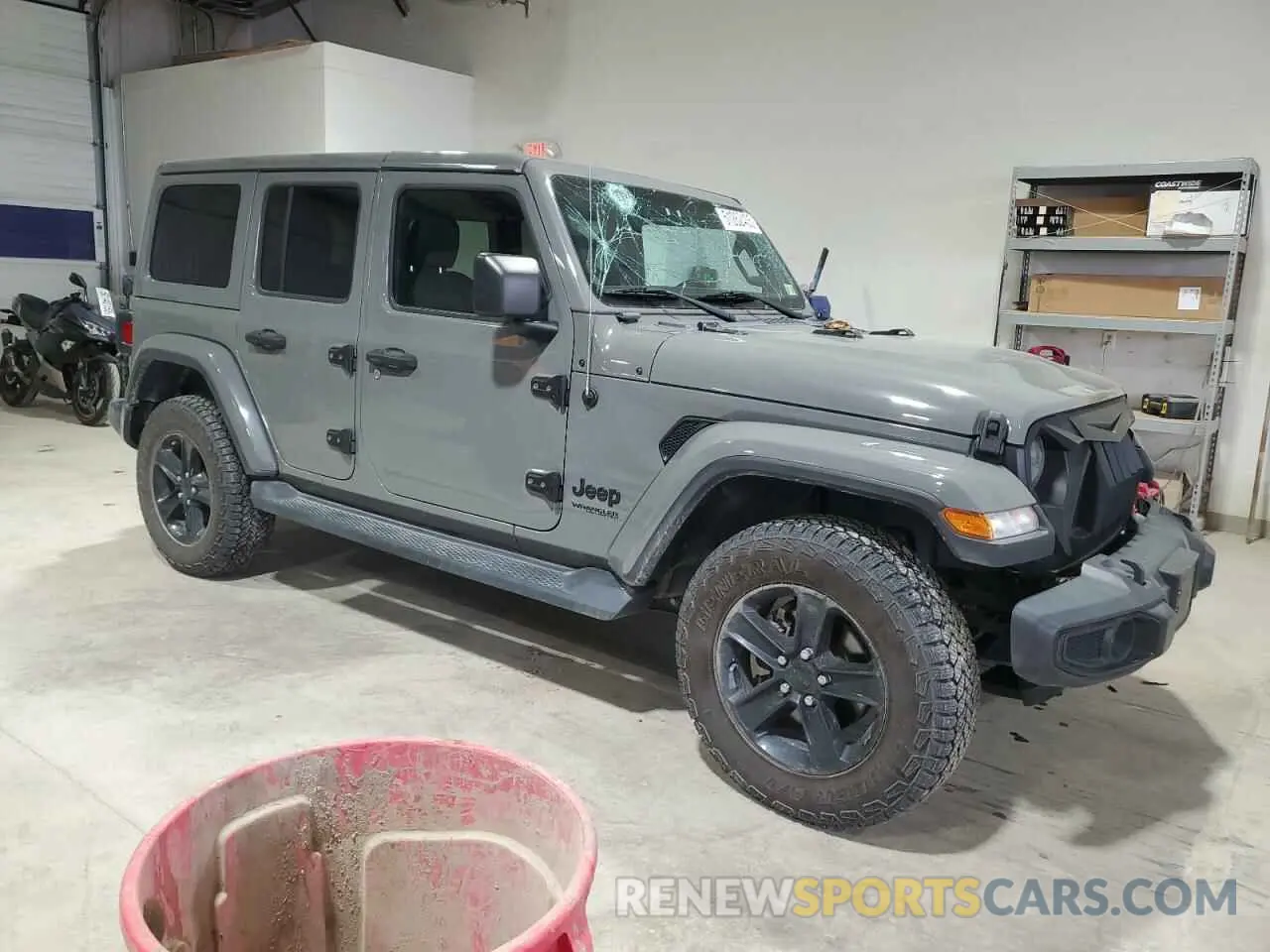 4 fotografías del automóvil dañado 1C4HJXEGXMW626799 JEEP WRANGLER 2021