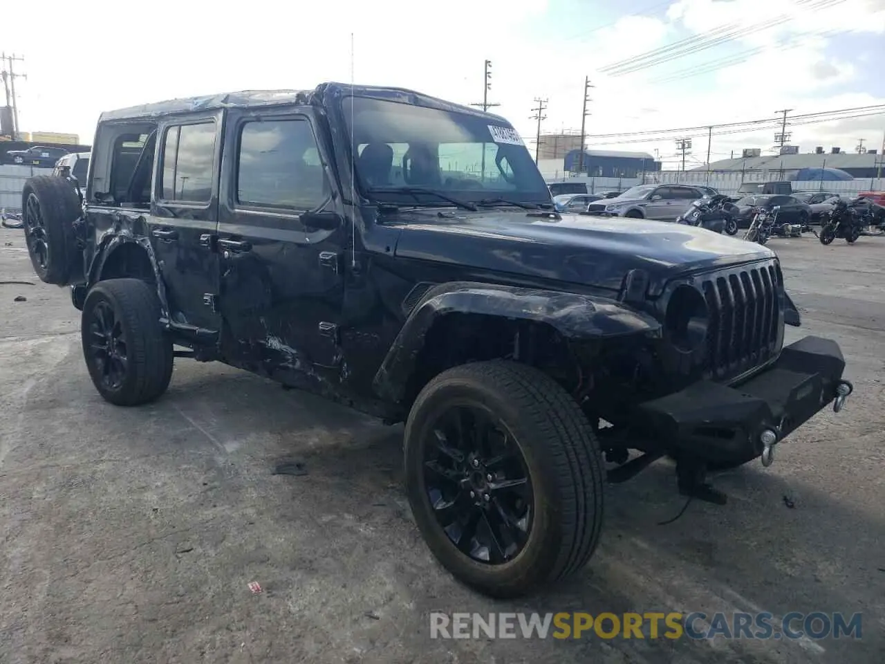4 fotografías del automóvil dañado 1C4HJXEM0MW669053 JEEP WRANGLER 2021