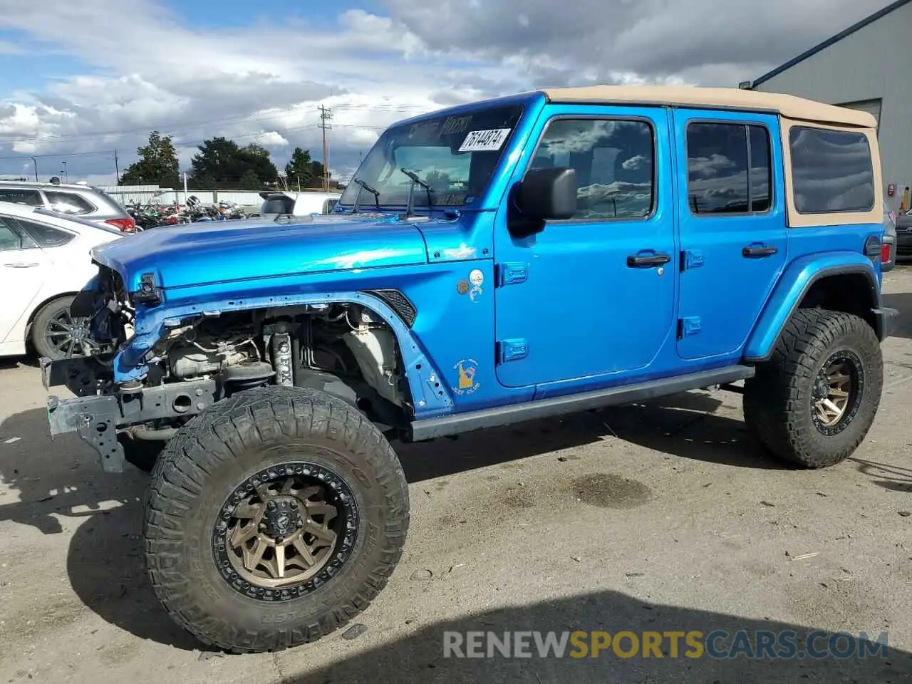 1 fotografías del automóvil dañado 1C4HJXEM3MW770622 JEEP WRANGLER 2021