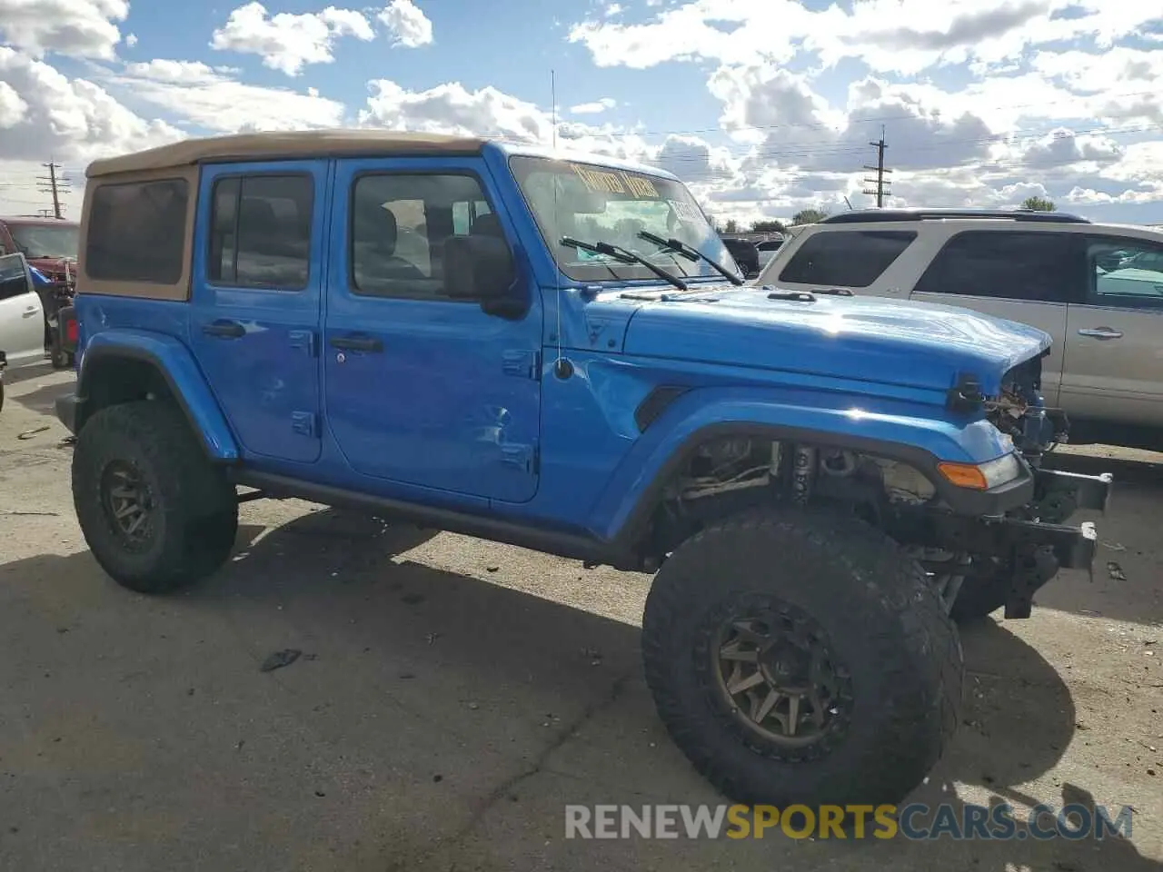 4 fotografías del automóvil dañado 1C4HJXEM3MW770622 JEEP WRANGLER 2021