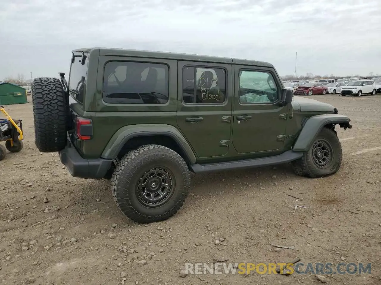 3 fotografías del automóvil dañado 1C4HJXEN3MW668178 JEEP WRANGLER 2021