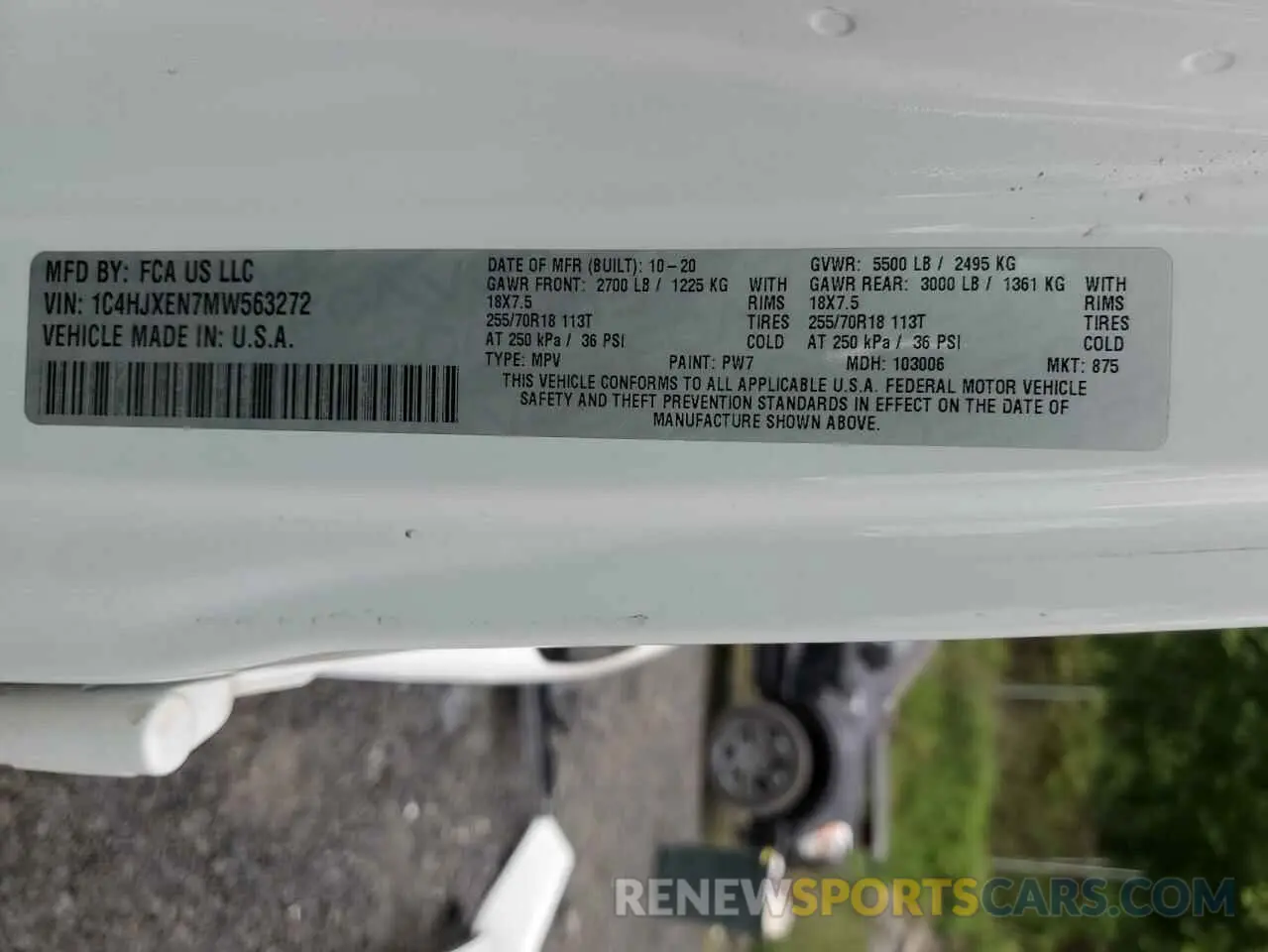 14 fotografías del automóvil dañado 1C4HJXEN7MW563272 JEEP WRANGLER 2021