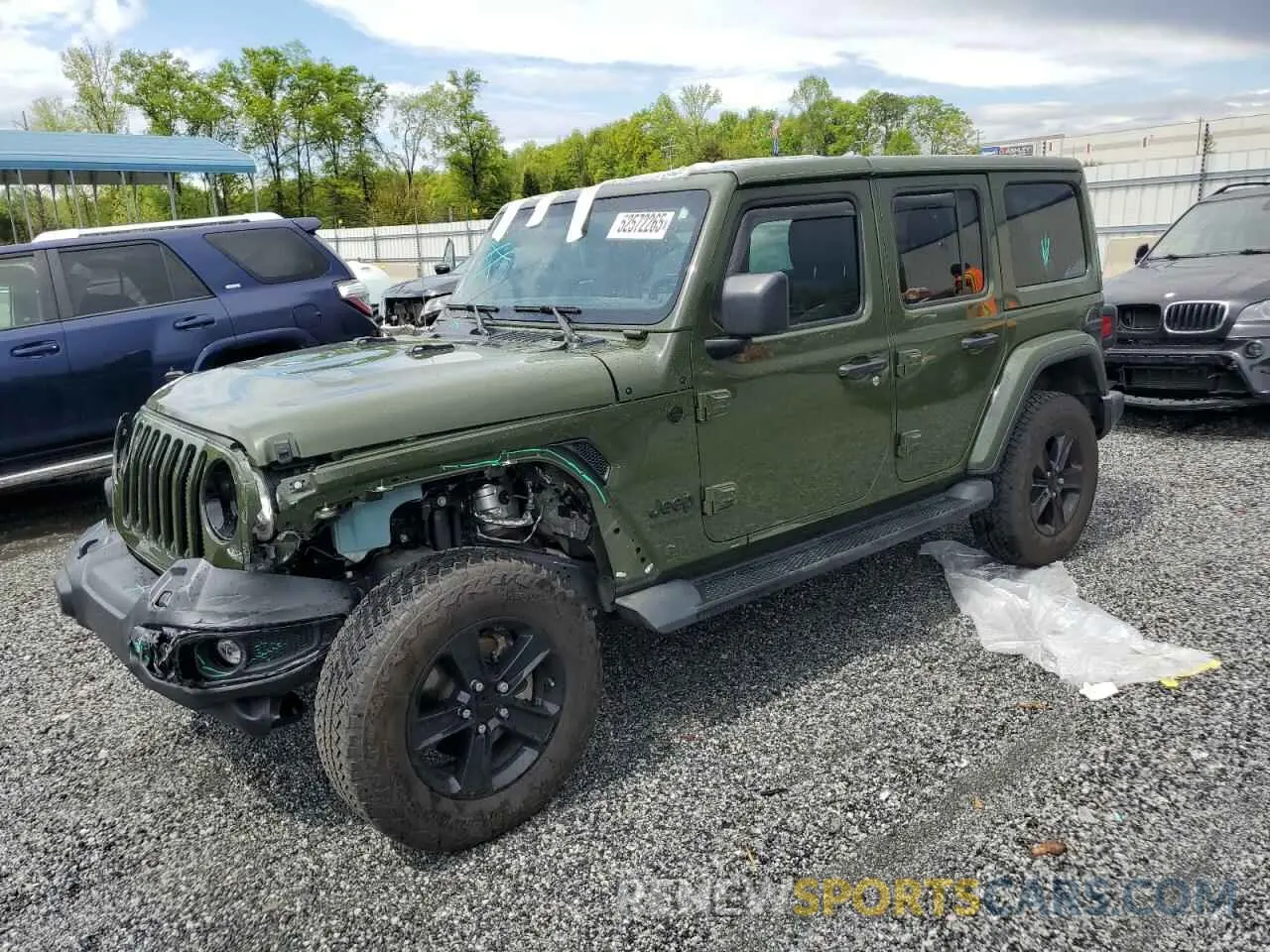 1 fotografías del automóvil dañado 1C4HJXEN8MW794195 JEEP WRANGLER 2021