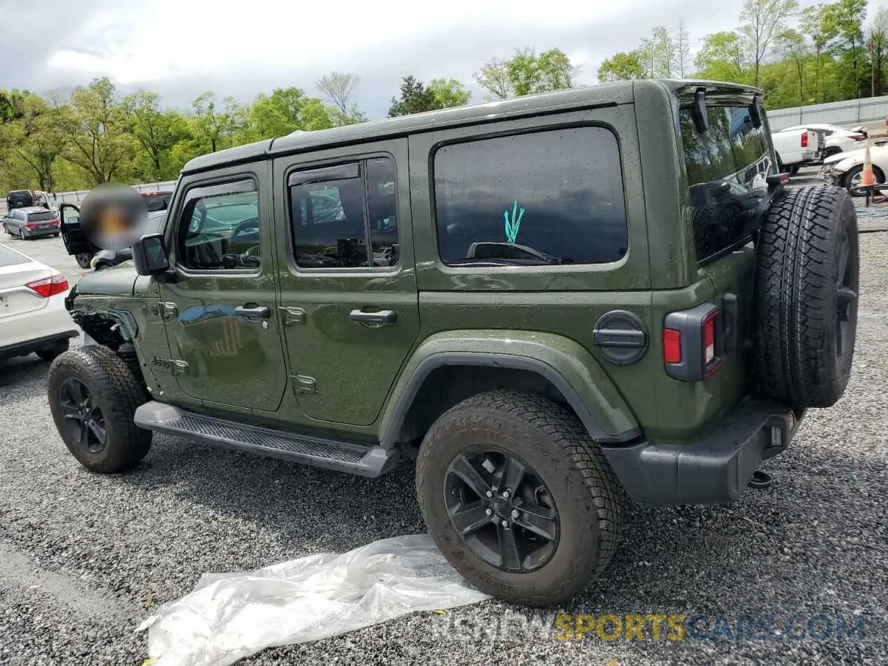 2 fotografías del automóvil dañado 1C4HJXEN8MW794195 JEEP WRANGLER 2021