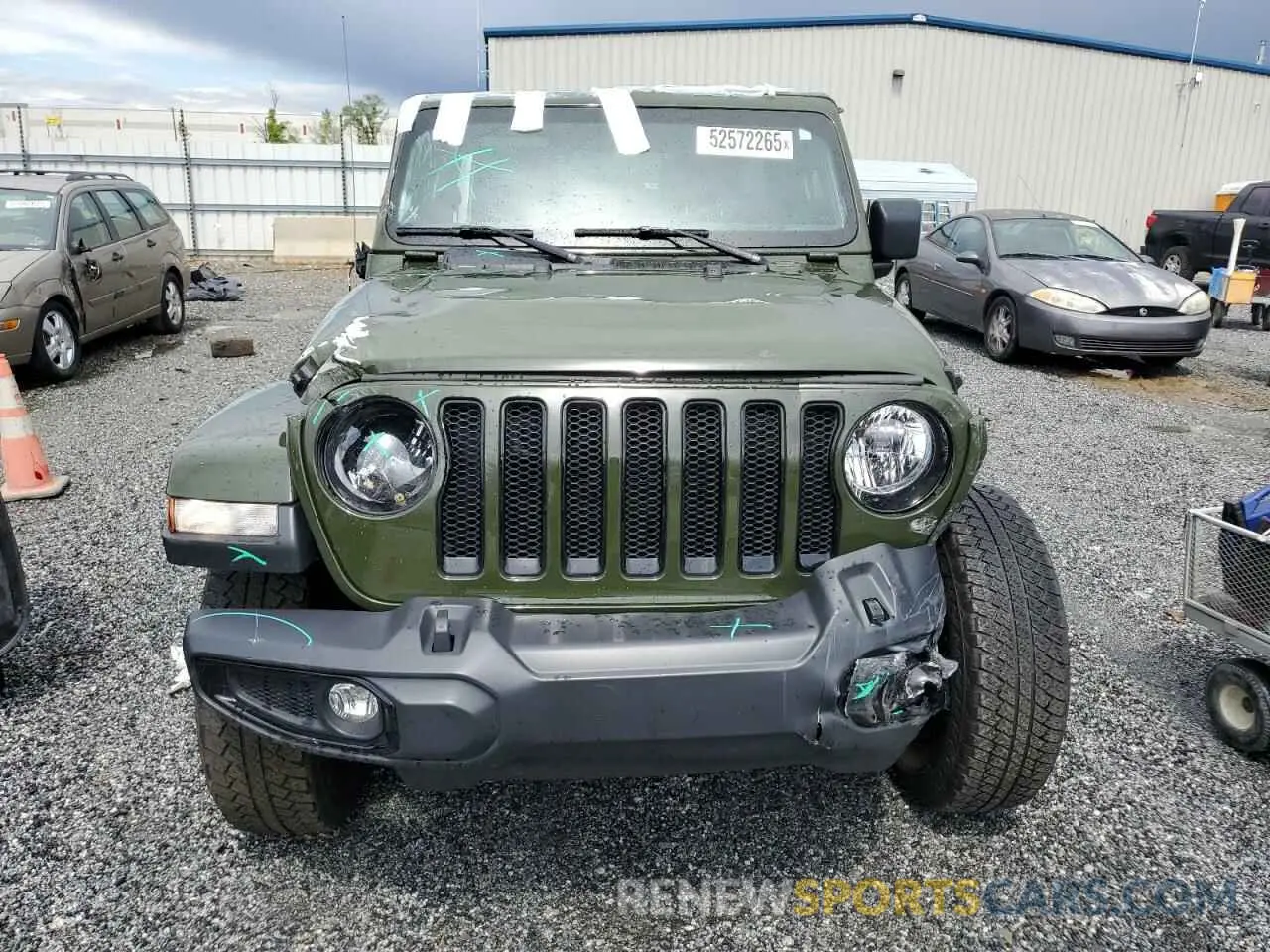5 fotografías del automóvil dañado 1C4HJXEN8MW794195 JEEP WRANGLER 2021